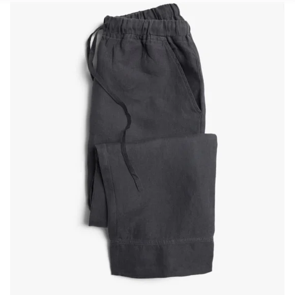 Parachute Dark Grey 100% Linen Lounge Pants Size M - Picture 2 of 7